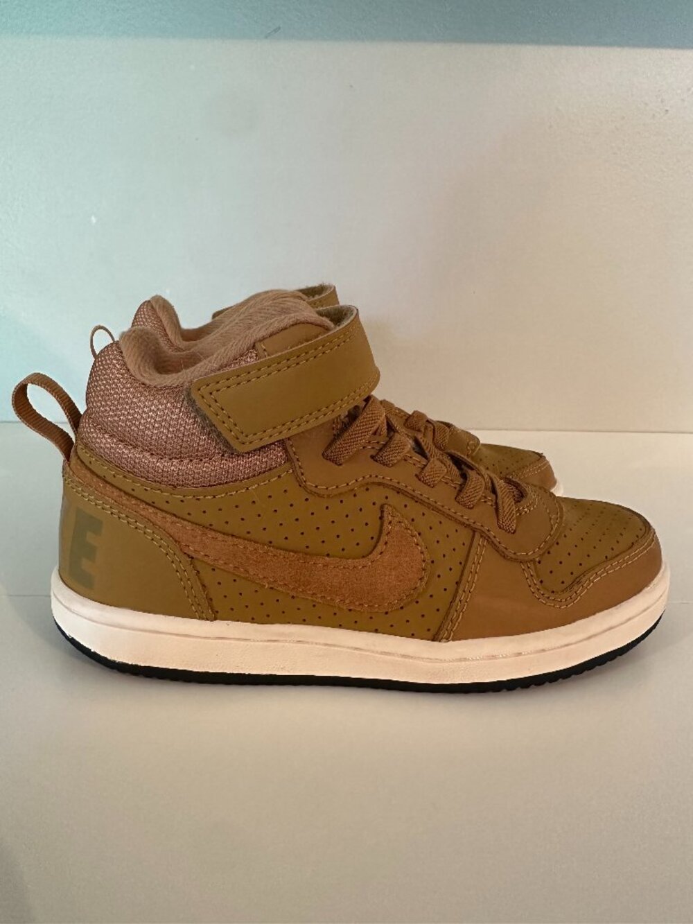 Nike Court Borough Shoes | Tan Brown Mid-Top | Toddler Boy’s Size 12C - Picture 4 of 4